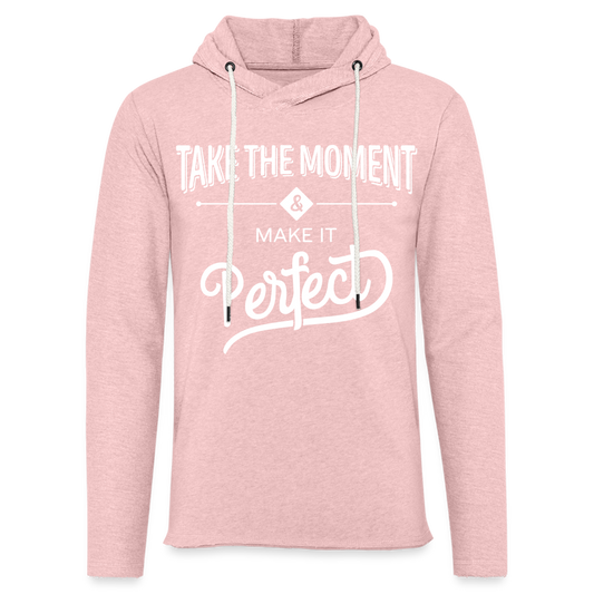 The Moment Lightweight Hoodie - cream heather pink